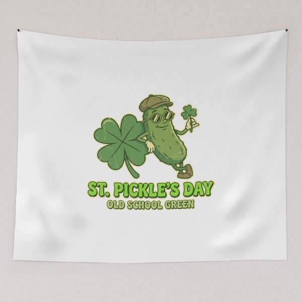 Item preview, St Pickles Day Old School Green Vintage Humorous Retro designed and sold by chattsuede.