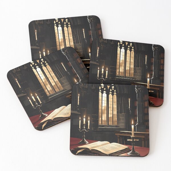 Item preview, Candlelit Cathedral Window – Gothic Scholar Dark Academia Art designed and sold by semenol.