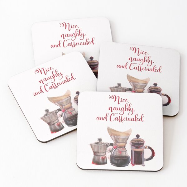 Item preview, Nice, Naughty, and Caffeinated designed and sold by Art & Coffee.