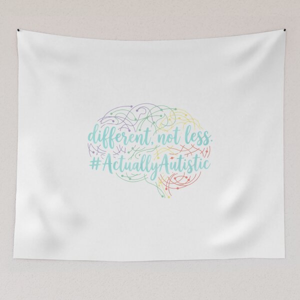 Item preview, Different Not Less Autistic Acceptance Hand Drawn Pastel Minimalist Advocacy designed and sold by chattsuede.