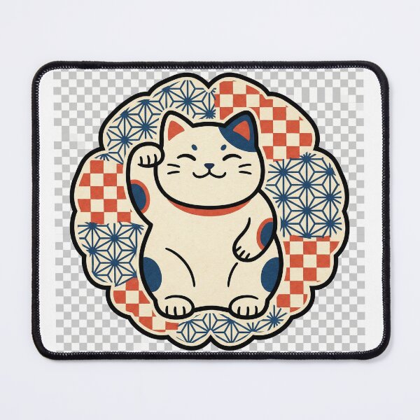 Item preview, Ukiyo-e Maneki Neko Lucky Cat Japanese Woodblock Style designed and sold by RetroJapanCo.