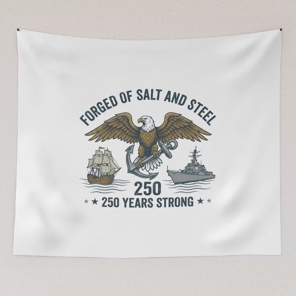 Item preview, American Naval 250 Year Strong eagle anchor vintage patriotic tattoo designed and sold by chattsuede.