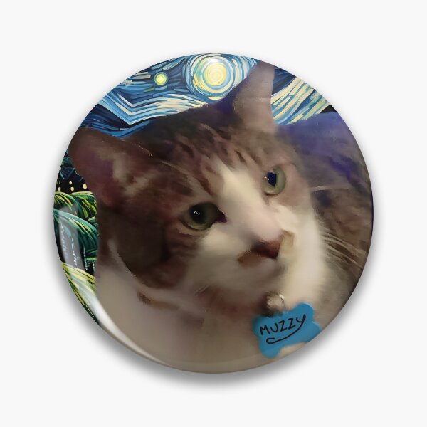 Item preview, Muzzy The Cat Starry Night designed and sold by Myra365Art.
