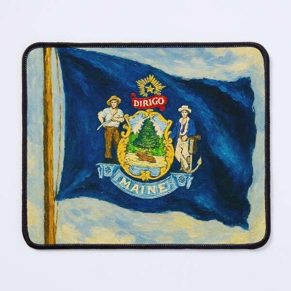 Item preview, Maine State Flag designed and sold by TinCatOutPost.