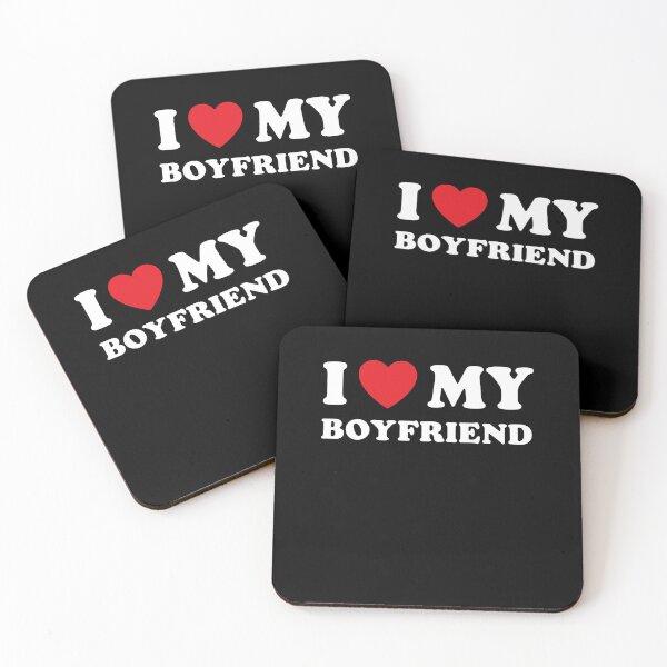 Item preview, I Love My Boyfriend - Cute Valentine's Day Heart Quote designed and sold by Axivra.