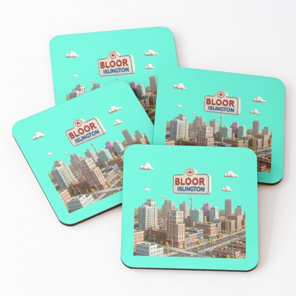Item preview, Bloor & Islington – Northeast View High-Rise City Label   designed and sold by PaintMeWorld.