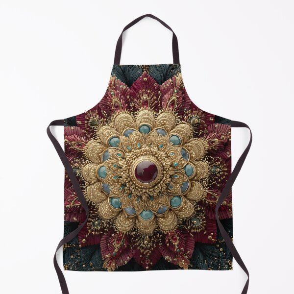 Item preview, Jewel Mandala – Teal & Ruby Ornamental Luxury designed and sold by EK-World.