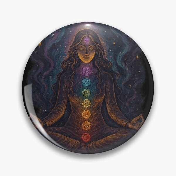 Item preview, Ignite Your Inner Aura - Chakra Goddess Meditation Art designed and sold by Heathenicia.