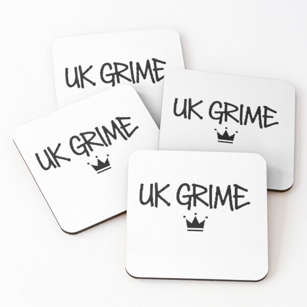 Item preview, Black lettering “UK GRIME” with crown on white. designed and sold by Rebel-Youth.
