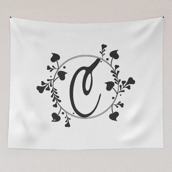 Item preview, C Monogram of hearts and letters in a vine designed and sold by KathyRHuff.