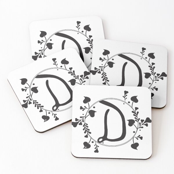 Item preview, D Monogram of hearts and letters in a vine designed and sold by KathyRHuff.