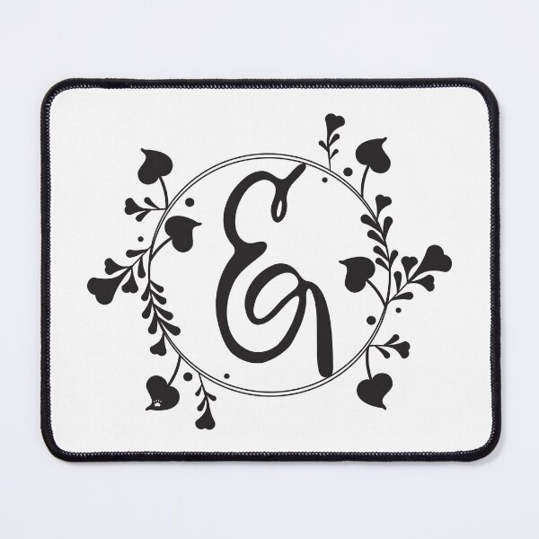 Item preview, E Monogram of hearts and letters in a vine designed and sold by KathyRHuff.