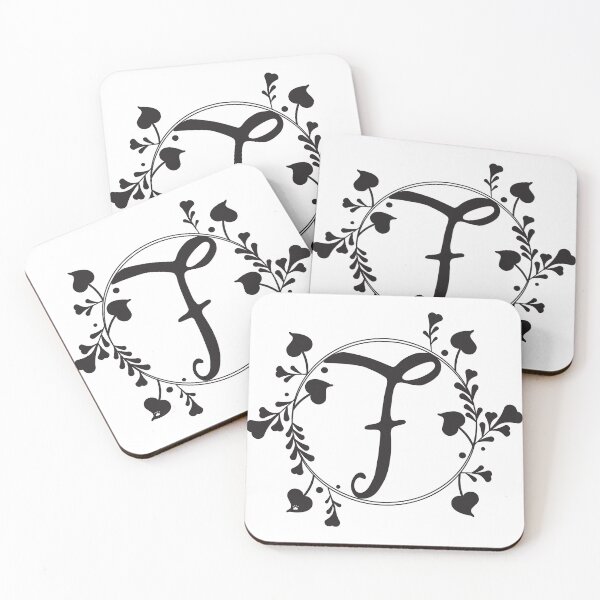 Item preview, F Monogram of hearts and letters in a vine designed and sold by KathyRHuff.