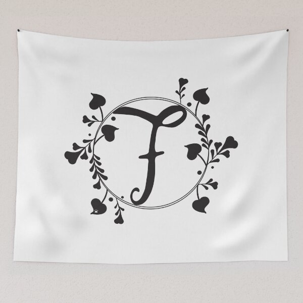 Item preview, F Monogram of hearts and letters in a vine designed and sold by KathyRHuff.