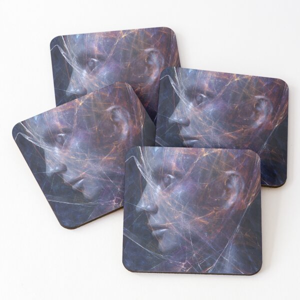 Item preview, Fractured Mind Nebula – Surreal Face in Cosmic Threads designed and sold by EK-World.