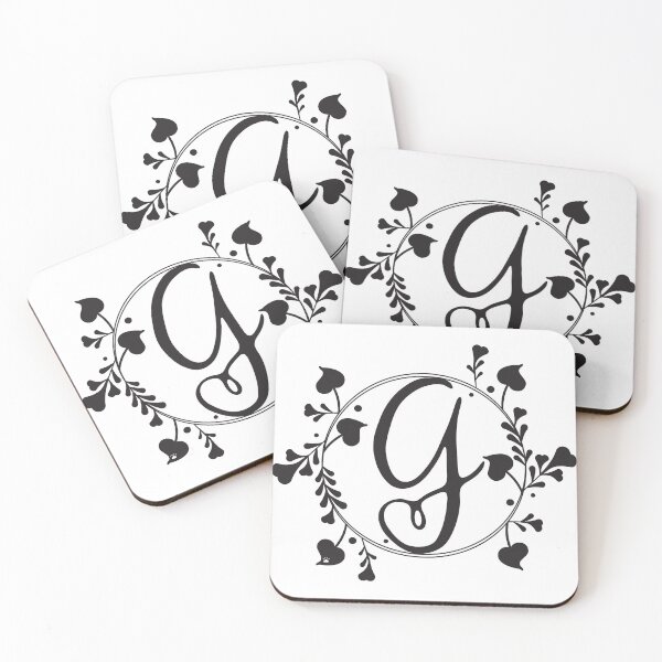 Item preview, G Monogram of hearts and letters in a vine designed and sold by KathyRHuff.