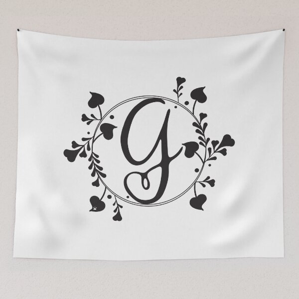 Item preview, G Monogram of hearts and letters in a vine designed and sold by KathyRHuff.