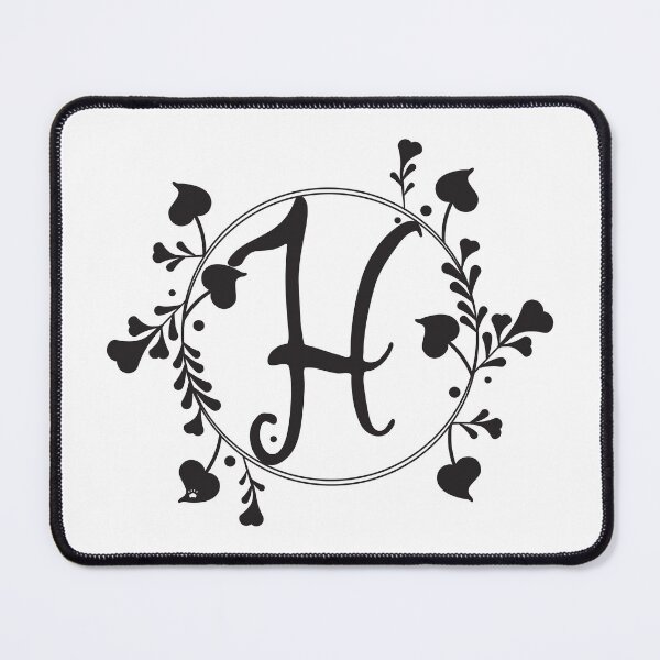 Item preview, H Monogram of hearts and letters in a vine designed and sold by KathyRHuff.