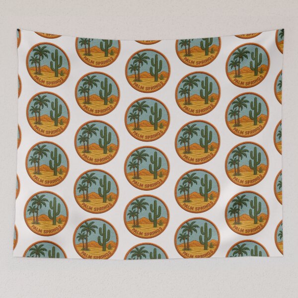Item preview, Palm Springs Patch with Cactus designed and sold by Jeffsredbubble.