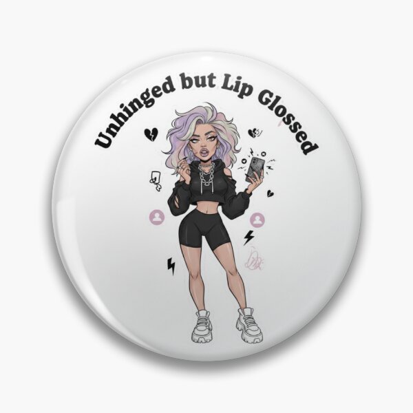 Item preview, Unhinged but Lip Glossed designed and sold by LilGremlinCo.
