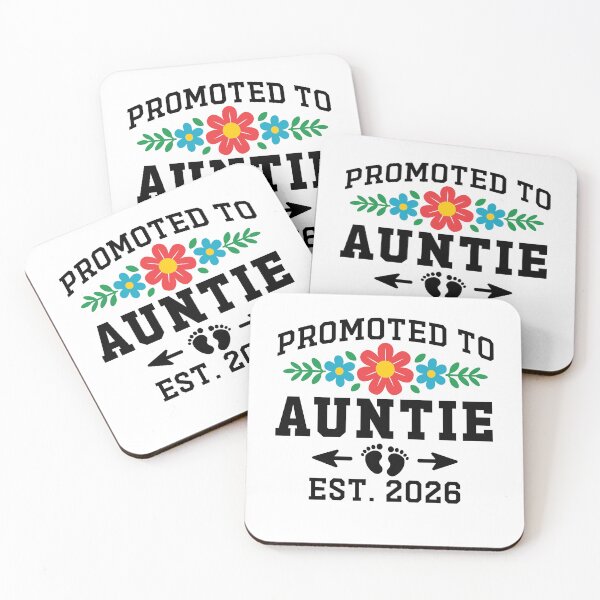 Item preview, Promoted to Auntie Est 2026 Flower Heart New Auntie 2026 Gift designed and sold by gunaone-design.
