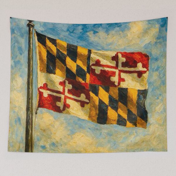 Item preview, Maryland State Flag designed and sold by TinCatOutPost.