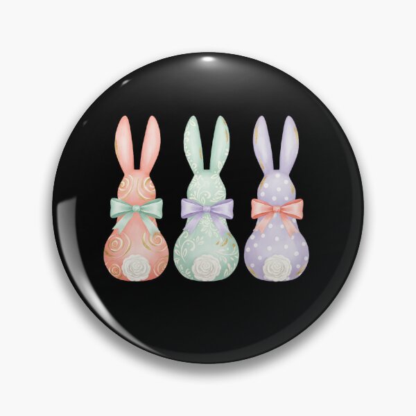 Item preview, Easter Bunnies Hand-Painted, Spring Patterns Coquette designed and sold by DesignDenDo ⭐⭐⭐⭐⭐.