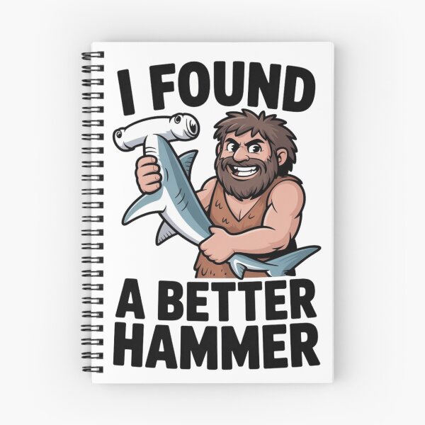 Item preview, Caveman with Shark – I Found a Better Hammer designed and sold by PRfoxy.