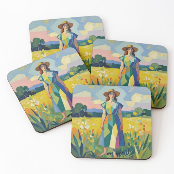 Item preview, Urban Girl in Fields: Cubist Enchantment designed and sold by Drawings Project.