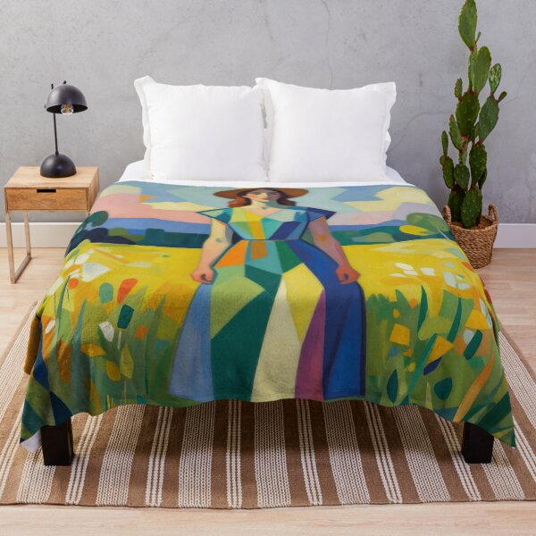 Item preview, Urban Girl in Fields: Cubist Enchantment designed and sold by Drawings Project.