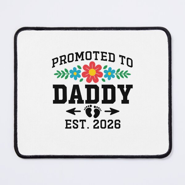 Item preview, Promoted to Daddy Est 2026 Flower Heart New Daddy 2026 Gift designed and sold by gunaone-design.