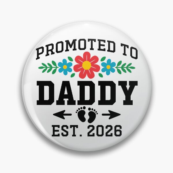 Item preview, Promoted to Daddy Est 2026 Flower Heart New Daddy 2026 Gift designed and sold by gunaone-design.