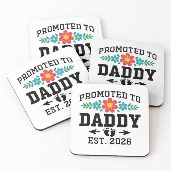 Item preview, Promoted to Daddy Est 2026 Flower Heart New Daddy 2026 Gift designed and sold by gunaone-design.