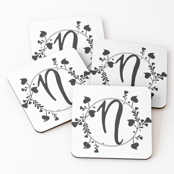 Item preview, N Monogram of hearts and letters in a vine designed and sold by KathyRHuff.