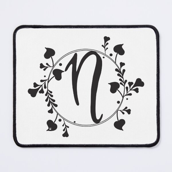 Item preview, N Monogram of hearts and letters in a vine designed and sold by KathyRHuff.