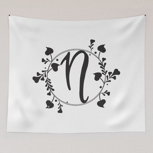 Item preview, N Monogram of hearts and letters in a vine designed and sold by KathyRHuff.