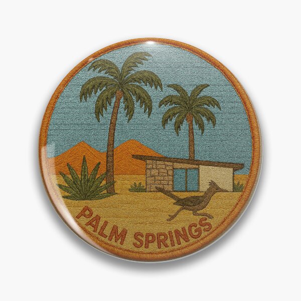 Item preview, Palm Springs Patch with Roadrunner designed and sold by Jeffsredbubble.
