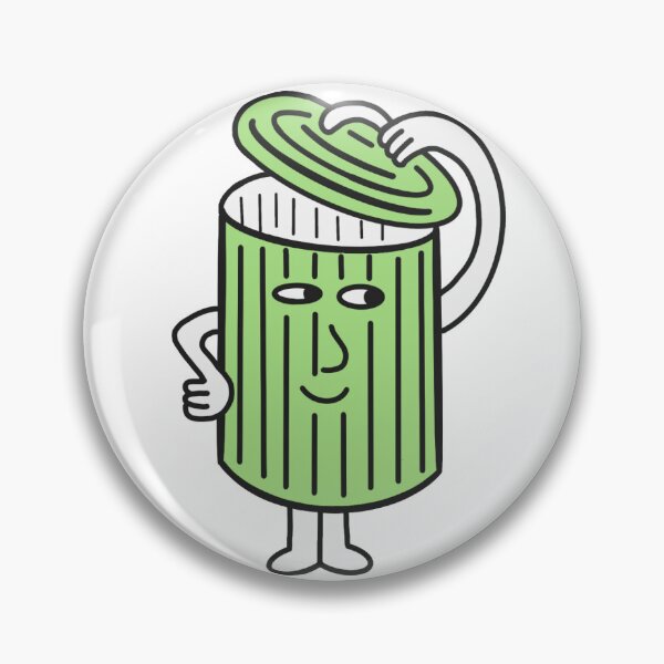 Item preview, trash can cartoon - green designed and sold by AFischDesigns.