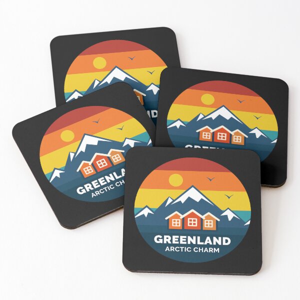 Item preview, Greenland Arctic Circle Retro Adventure designed and sold by Shape Snip Studio.