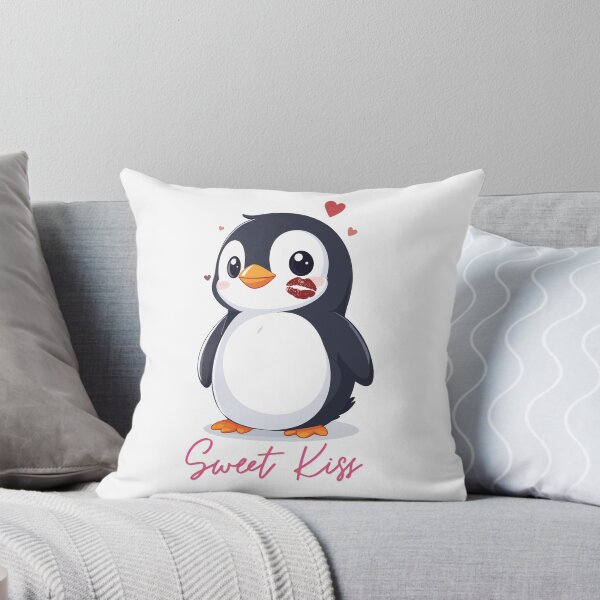 Item preview, Adorable Penguin with Lip Smudge – Cute Love Illustration designed and sold by MarWachaN.