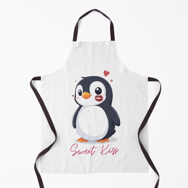 Item preview, Adorable Penguin with Lip Smudge – Cute Love Illustration designed and sold by MarWachaN.