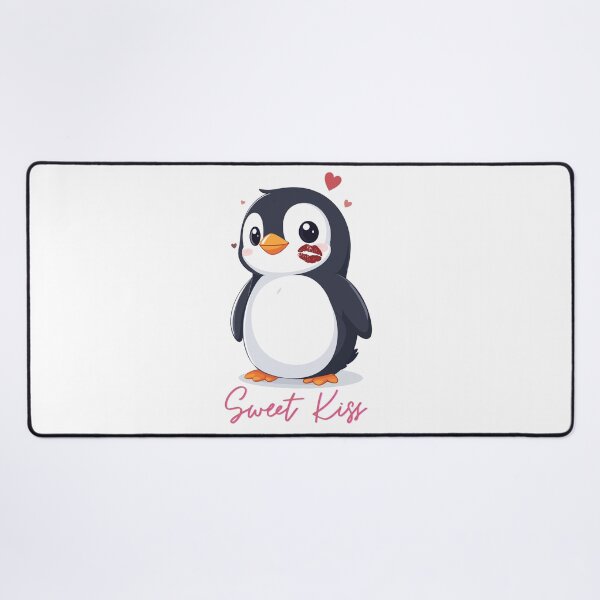 Item preview, Adorable Penguin with Lip Smudge – Cute Love Illustration designed and sold by MarWachaN.