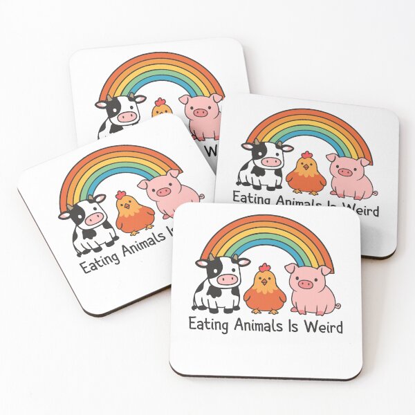 Item preview, Eating Animals Is Weird Vintage Rainbow Animal Lover designed and sold by gunaone-design.