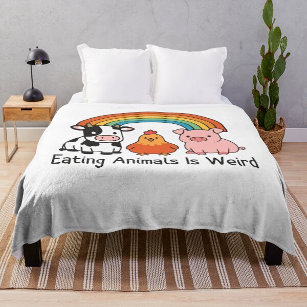 Item preview, Eating Animals Is Weird Vintage Rainbow Animal Lover designed and sold by gunaone-design.