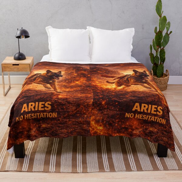 Item preview,  Aries Dog Zodiac Art – No Hesitation Astrology Illustration designed and sold by TroyTheTerrific.