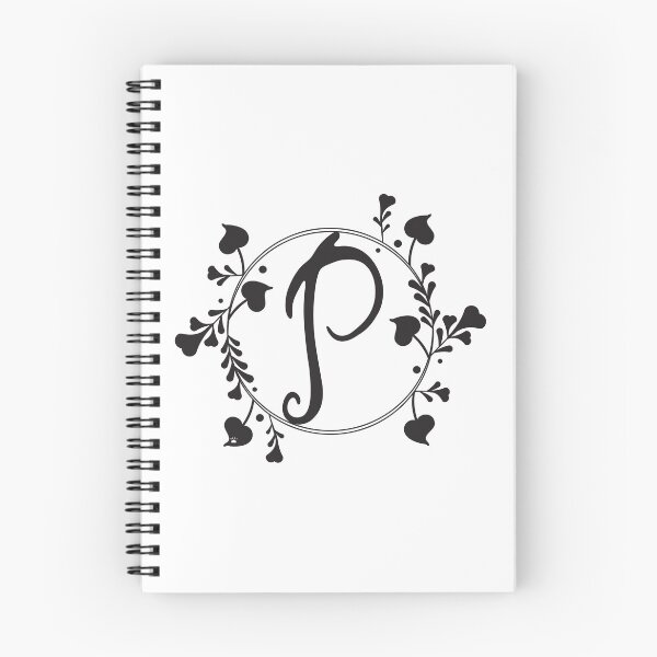 Item preview, P Monogram of hearts and letters in a vine designed and sold by KathyRHuff.