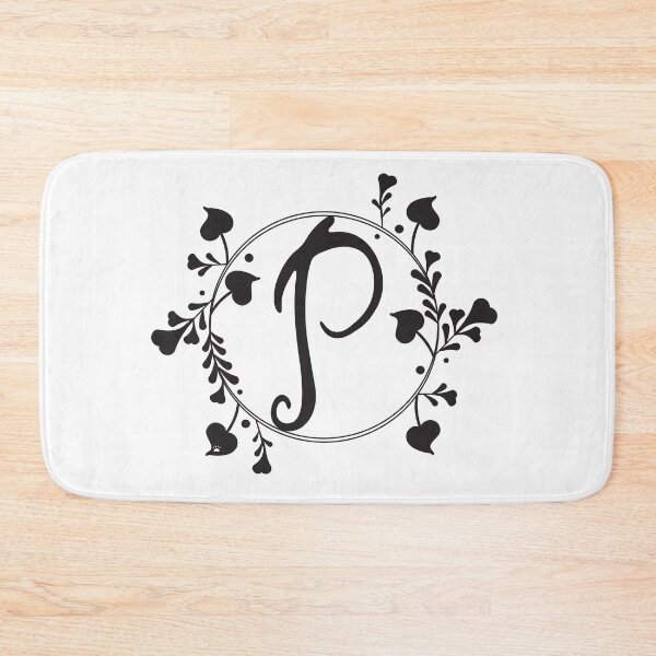 Item preview, P Monogram of hearts and letters in a vine designed and sold by KathyRHuff.