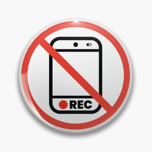 Item preview, No Recording Sign - Phone Ban Icon Symbol designed and sold by Shape Snip Studio.