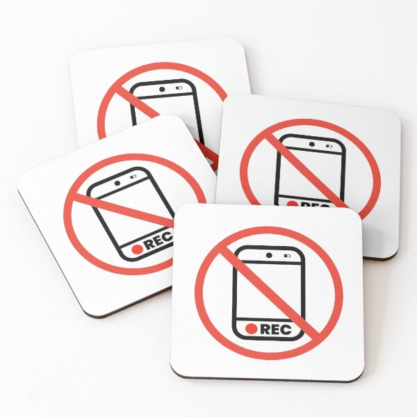 Item preview, No Recording Sign - Phone Ban Icon Symbol designed and sold by Shape Snip Studio.