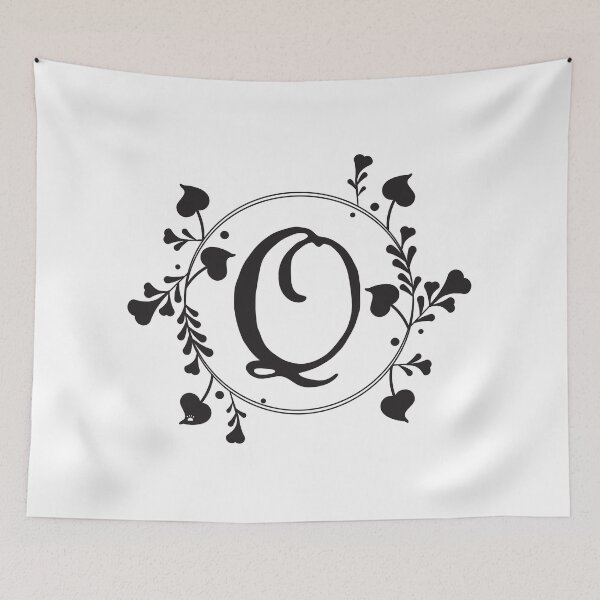 Item preview, Q Monogram of hearts and letters in a vine designed and sold by KathyRHuff.